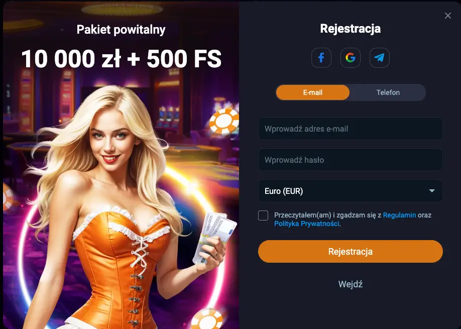Crash gry w Vox Casino